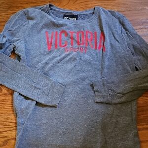 VS Sport Gray and Red Long Sleeve Shirt